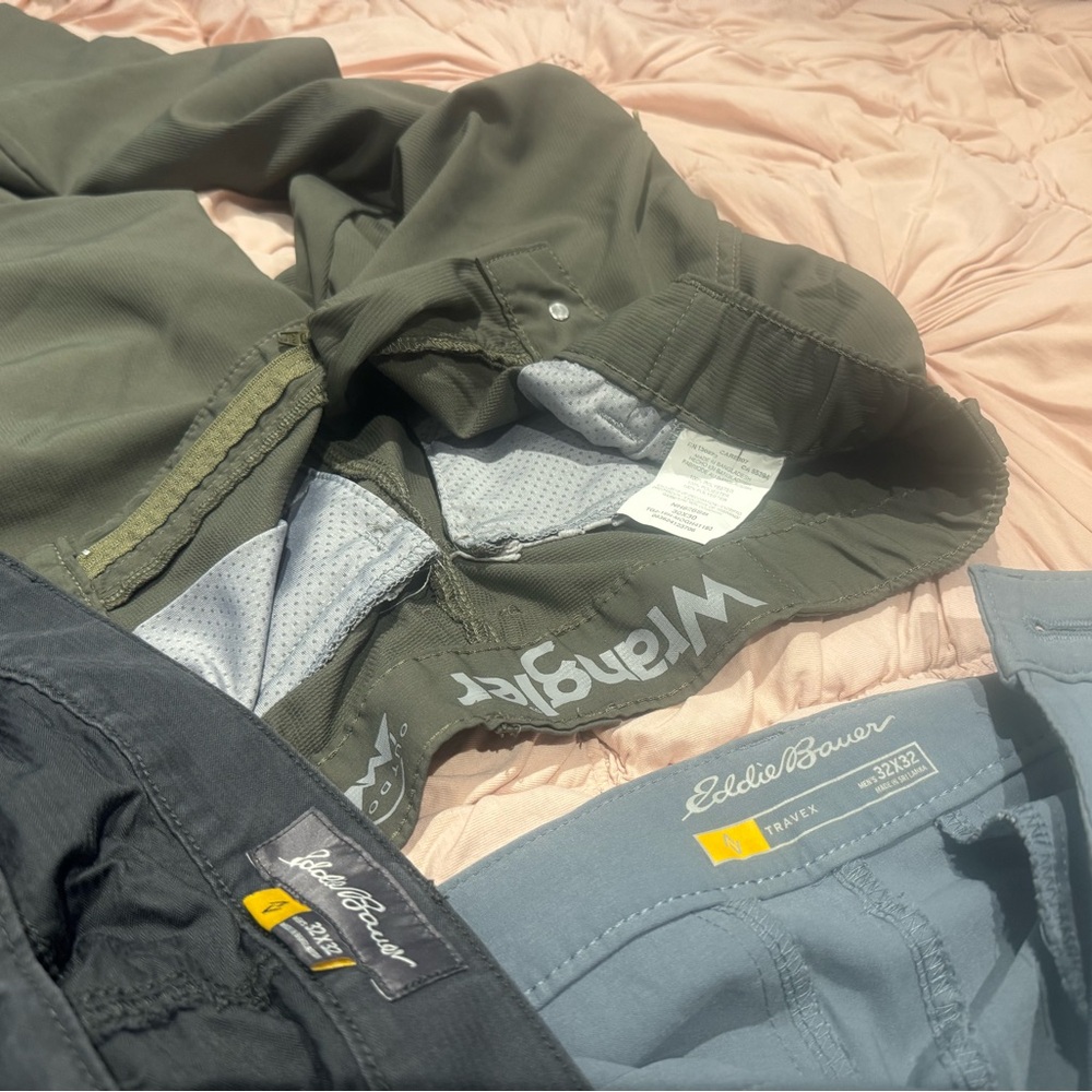 Mens tech - travel pants, various styles/sizes Wrangler, Eddie Bauer - Picture 3 of 10